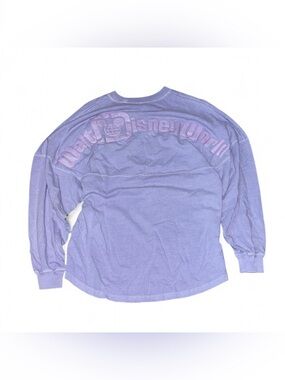 Disney Spirit Jersey Purple Sparkle Spellout Oversized Long Sleeves Shirt